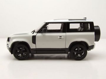 Welly Modellauto Land Rover Defender 2020 creme weiß Modellauto 1:24 Welly, Maßstab 1:24