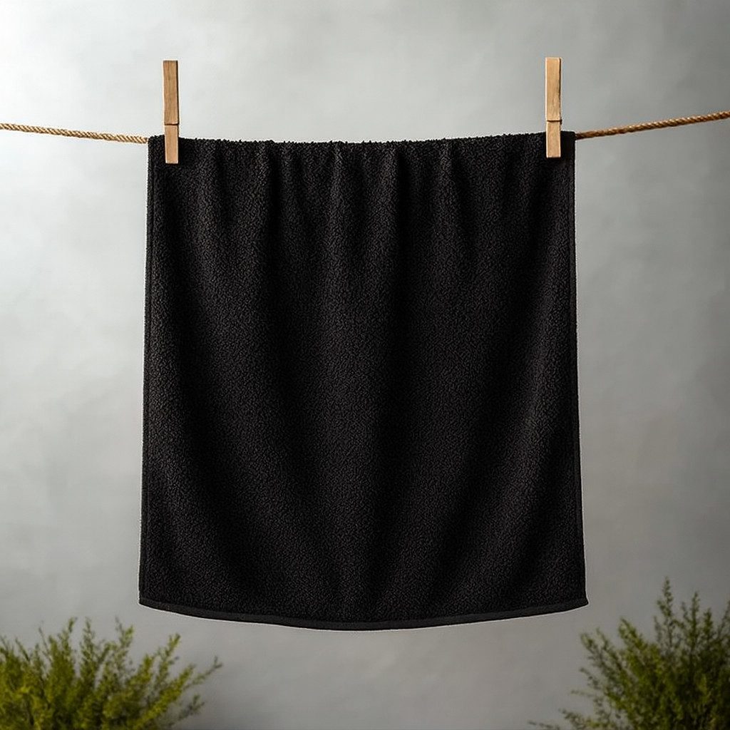 Sensepura Duschtuch Duschhandtuch 70x140 cm ca. 450 g/m² schwarz, Baumwolle (1-St), weiche Haptik mit hoher Strapazierfähigkeit