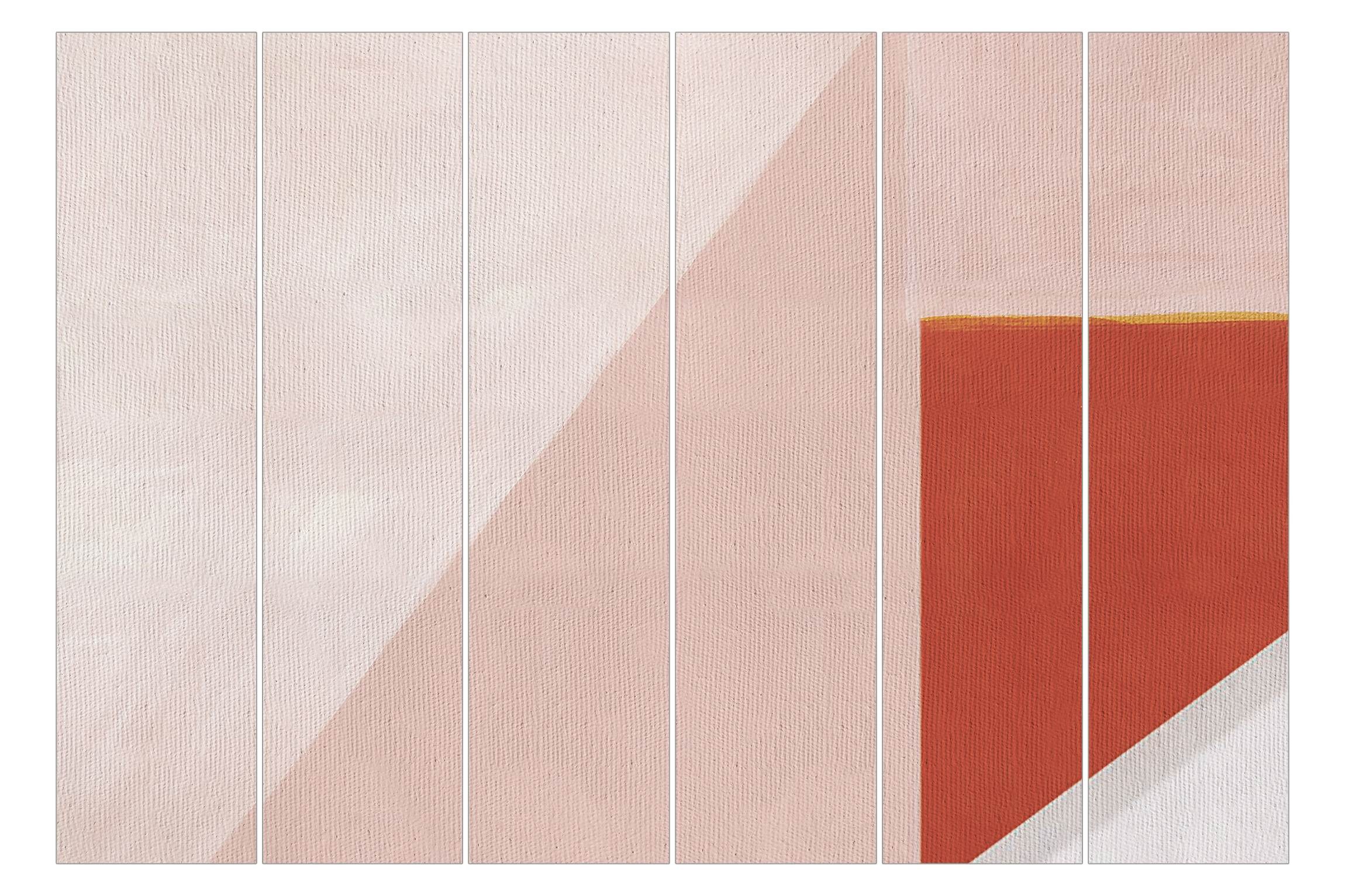 Schiebegardine modern Flächenvorhang blickdicht Rosa Geometrie