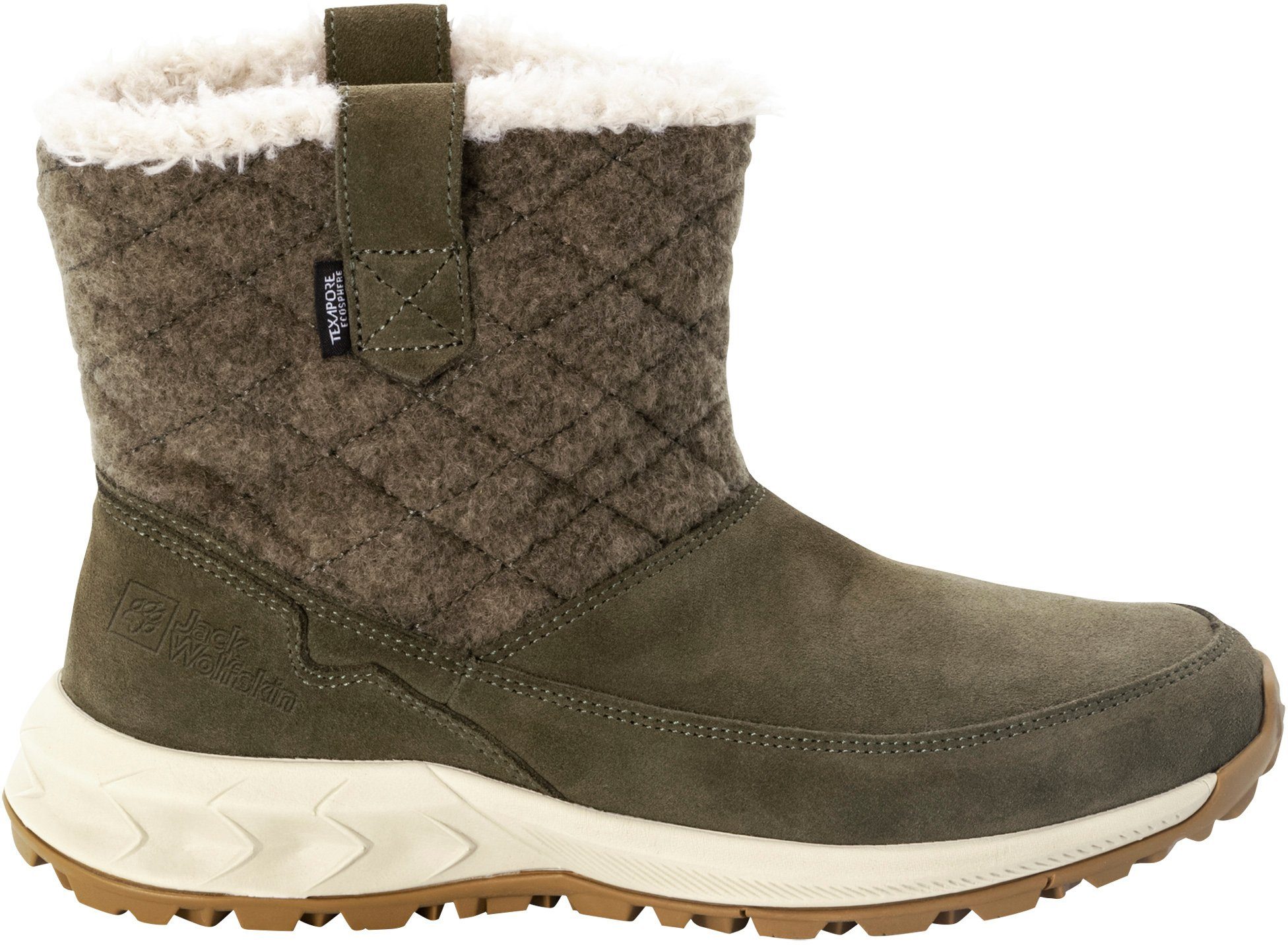 QUEENSTOWN khaki-grey Schlupfboots und TEXAPORE W wasserdicht Wolfskin Jack wärmend BOOT