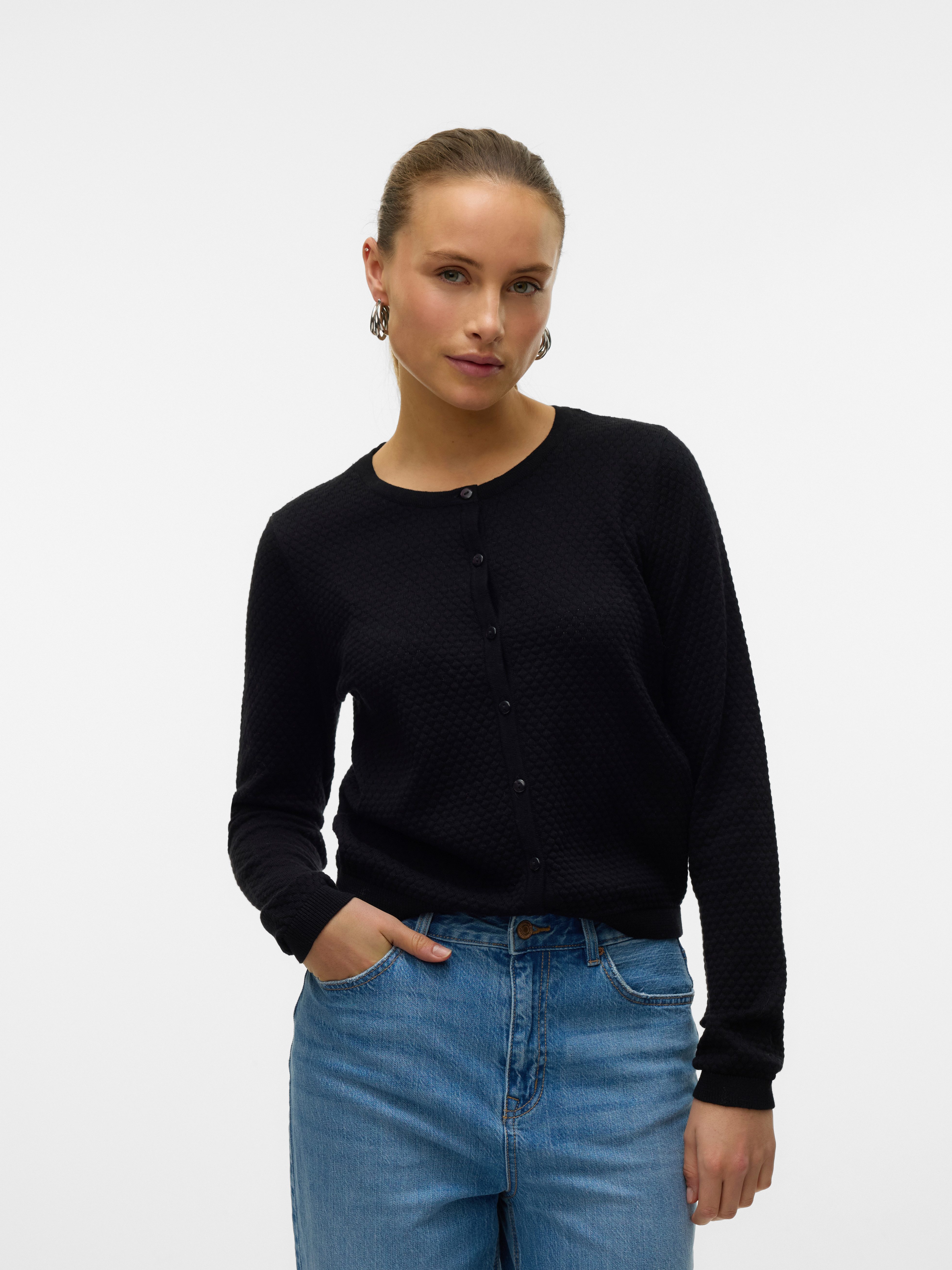 Strickjacke VMCARE STRUCTURE LS BUTTON CARDIGAN