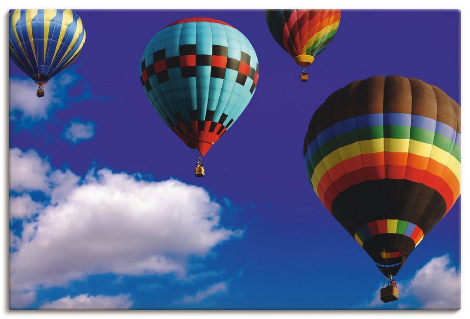 Artland Wandbild Heißluftballons am Himmel, Ballonfahren (1 St), als Alubild,  Leinwandbild, Wandaufkleber oder Poster in versch. Größen
