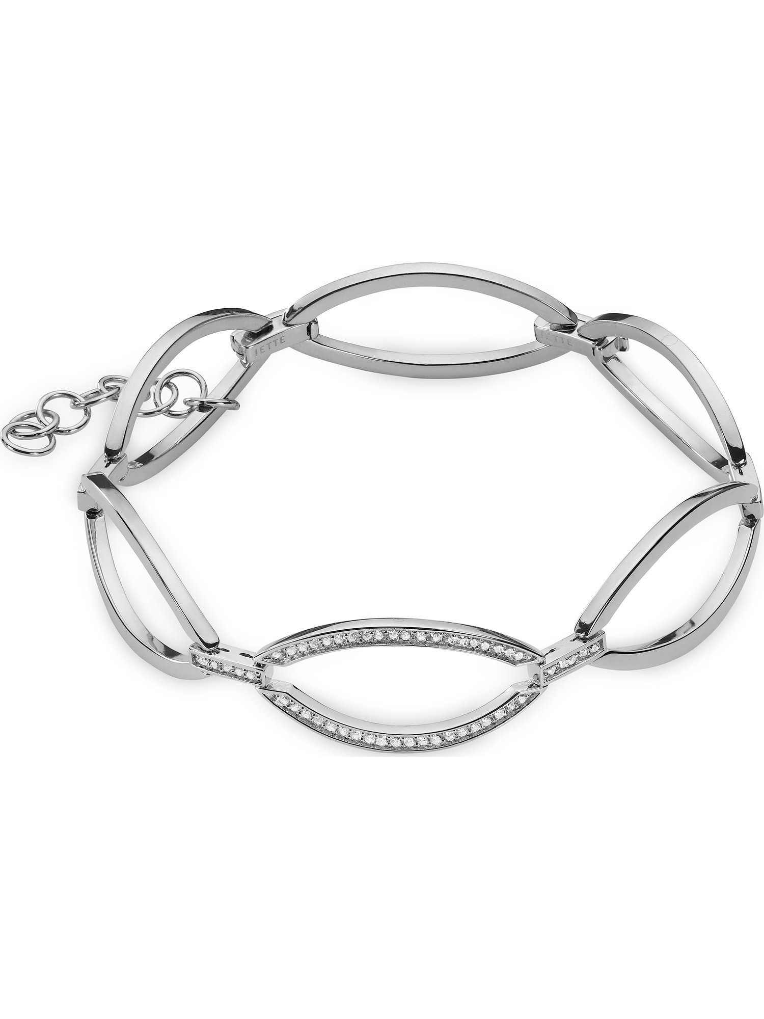JETTE Armband JETTE Damen-Armband 925er Silber 60 Zirkonia, modern