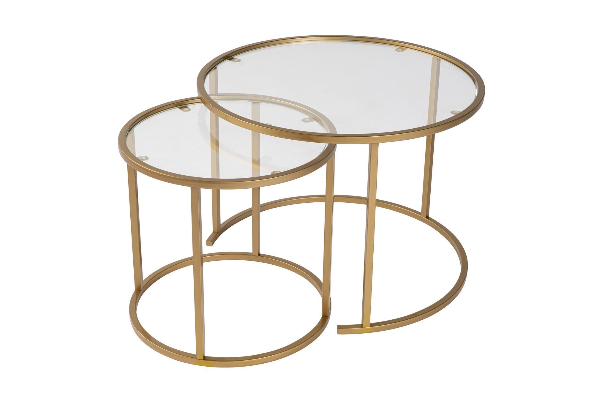 Skye Decor Couchtisch 100% TEMPERED GLASS & METAL, 60 cm - 42 cm (2 Pieces) günstig online kaufen