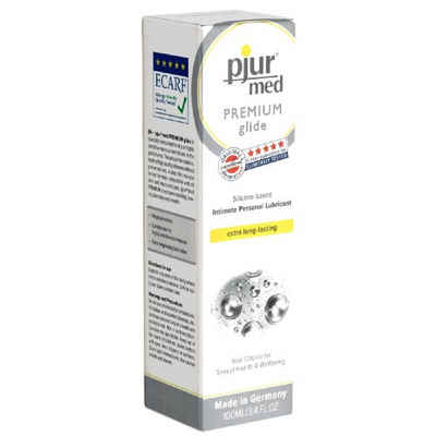 pjur Gleitgel MED Premium Glide - Extra Long Lasting, Flasche mit 100ml, atmungsaktives Gleitgel für hypersensible Haut