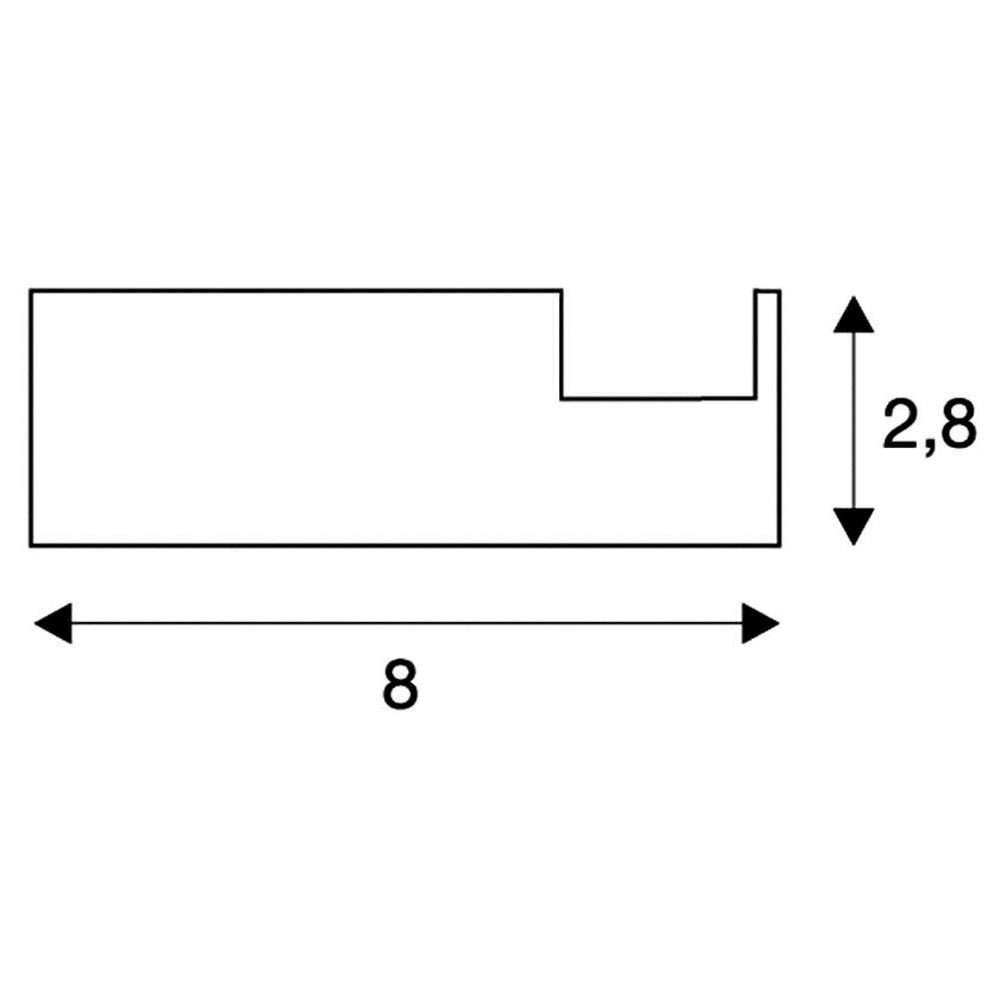 schwarz-matt, LED-Stripe-Profil Profi-Wandträger-Profil, inkl.Endkappen, LED Profilelemente Glenos 1-flammig, SLV Streifen 20cm,