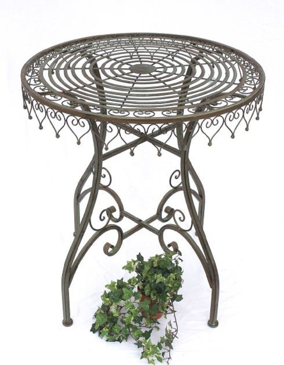 DanDiBo Gartentisch DanDiBo Bistrotisch Antik Rund Klapptisch Malega