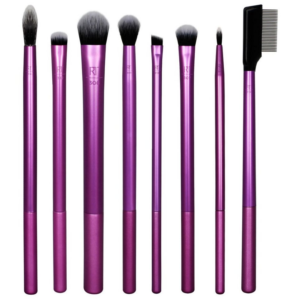 Real Techniques Kosmetikpinsel-Set EVERYDAY EYE ESSENTIALS LOTE 8 pz,  Pinsel-Set