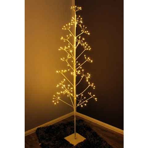 Arnusa LED Baum Leuchtbaum Blütenfeuerwerk 180cm mit 192 LED, An- Aus, LED, warmweiß, für Innen und Außen Dekoleuchte Stehlampe