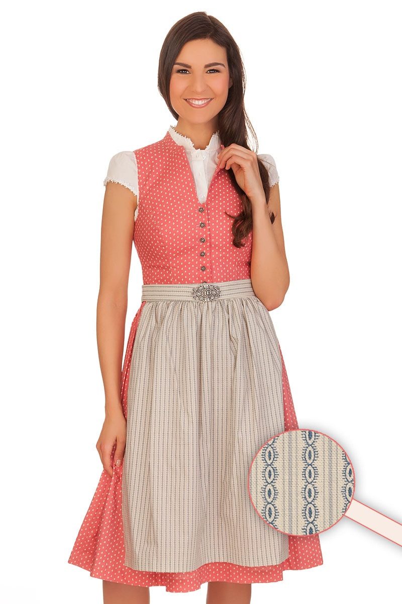 Gwandlalm Dirndl Midi Dirndl 2tlg. - KREFELD - lachs