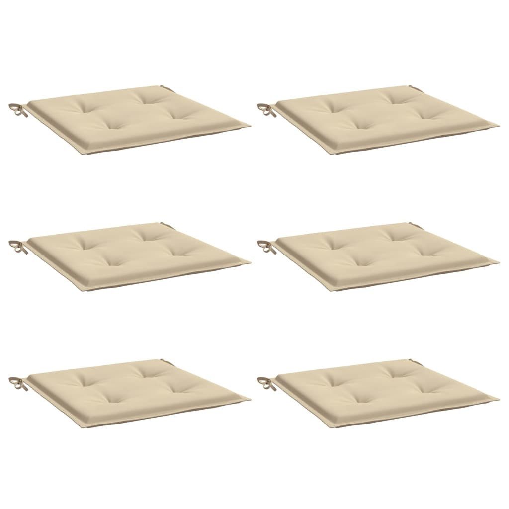vidaXL Sitzauflage Gartenstuhl-Kissen 6 Stk. Beige günstig online kaufen
