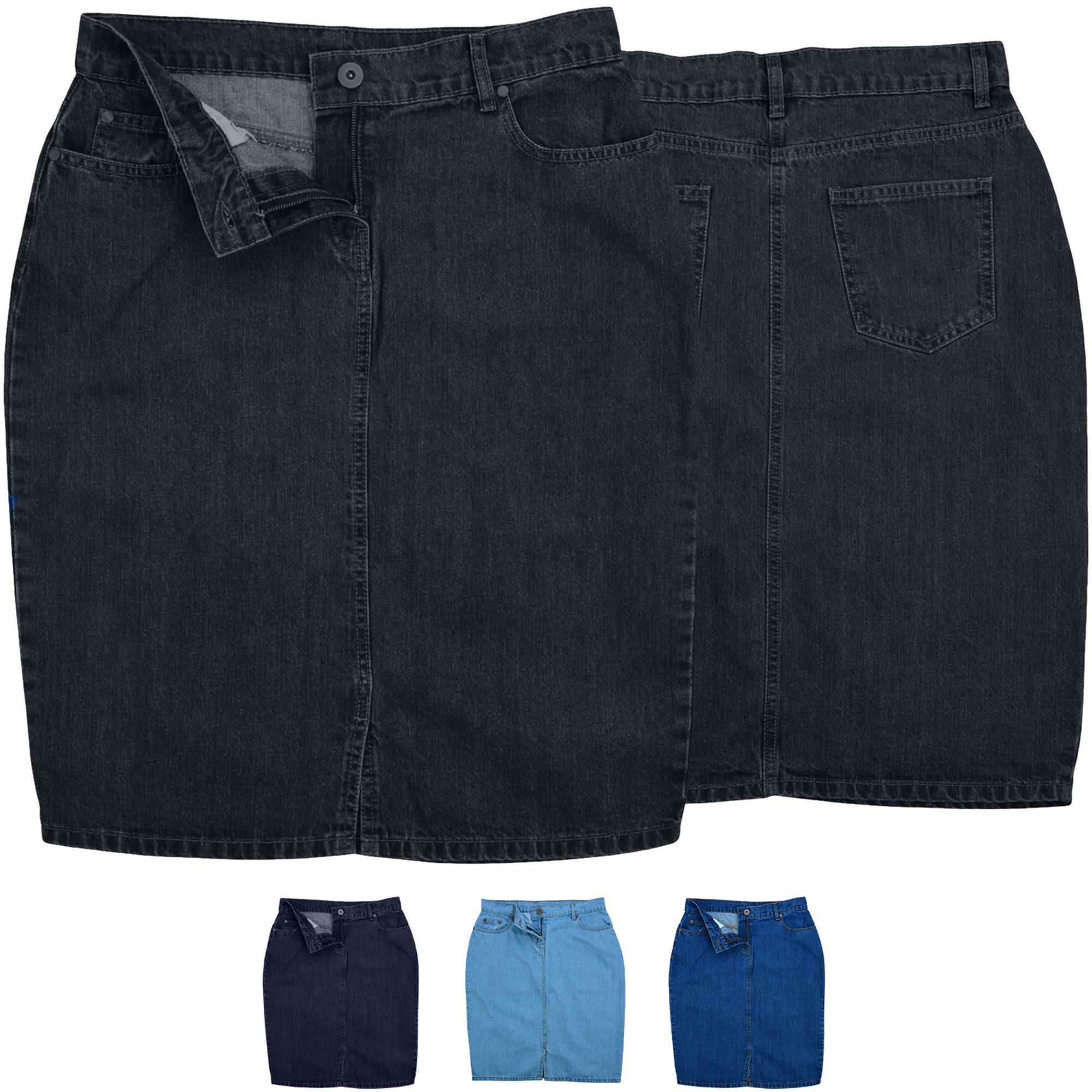 Jeansrock Trend462R Midi Denim