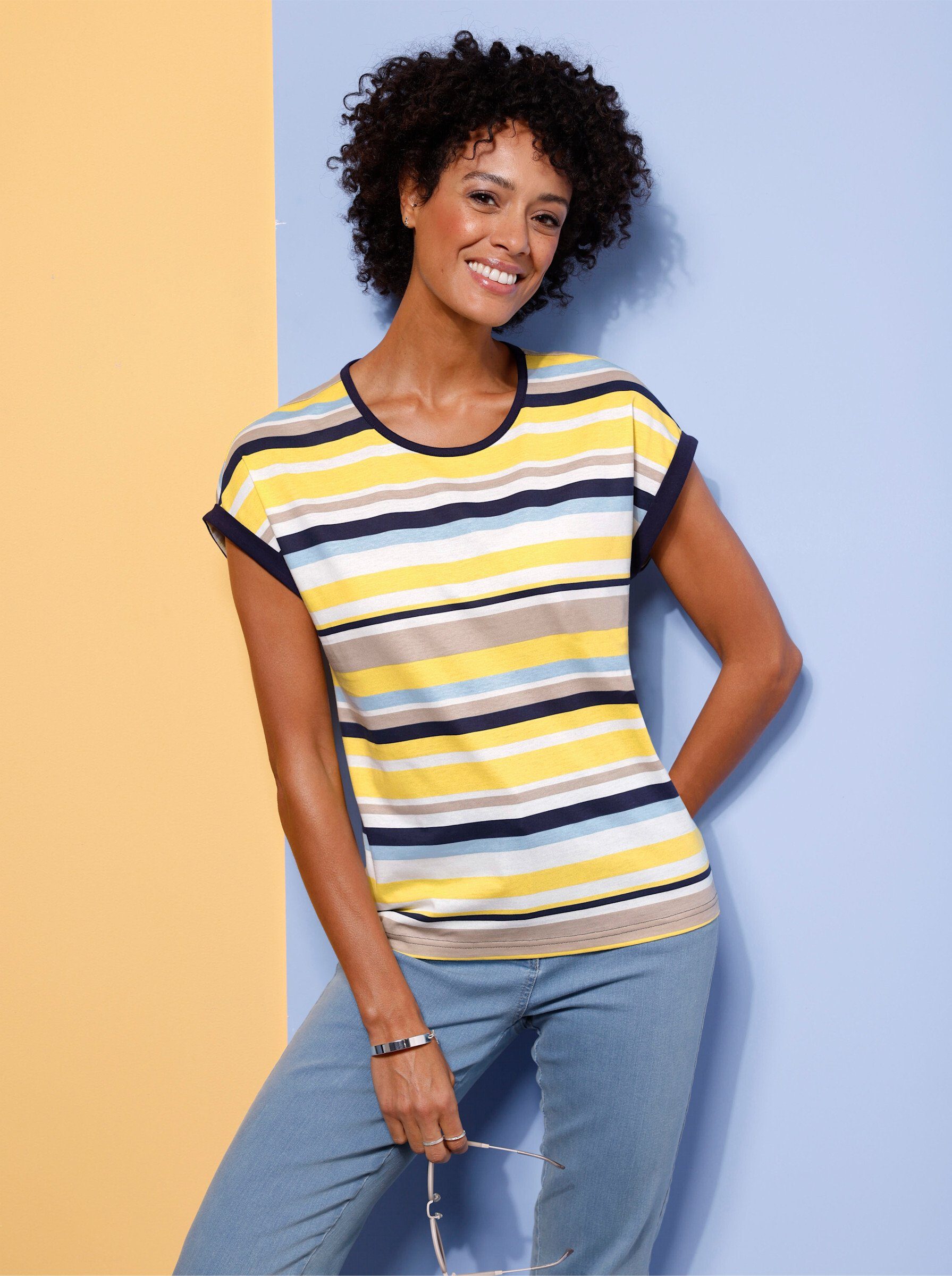 Sieh an! T-Shirt Ringelshirt Extra kurz