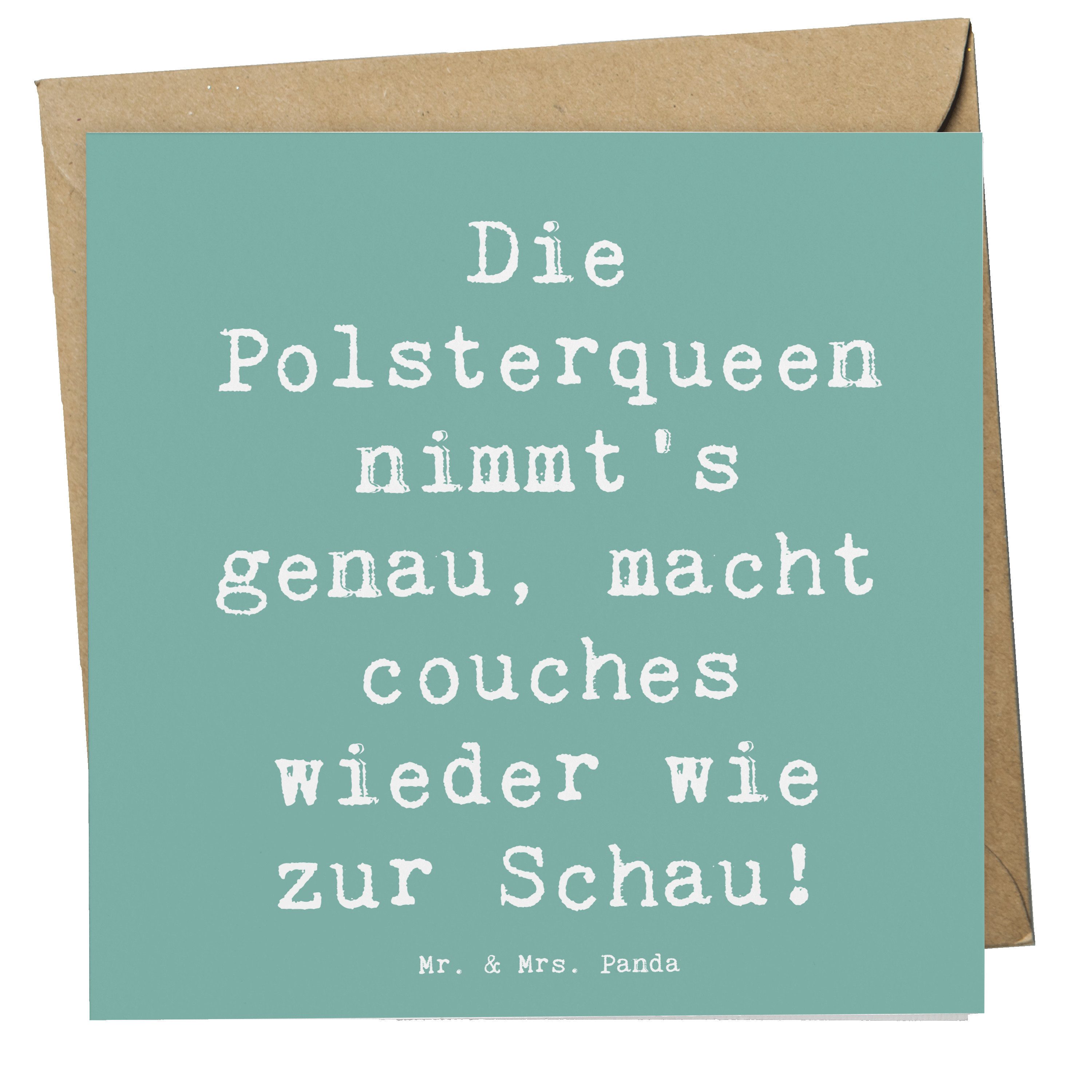 Grußkarte Polsterei Präzision - Meeresbrise - Geschenk, Couch, Berufsbild Polst