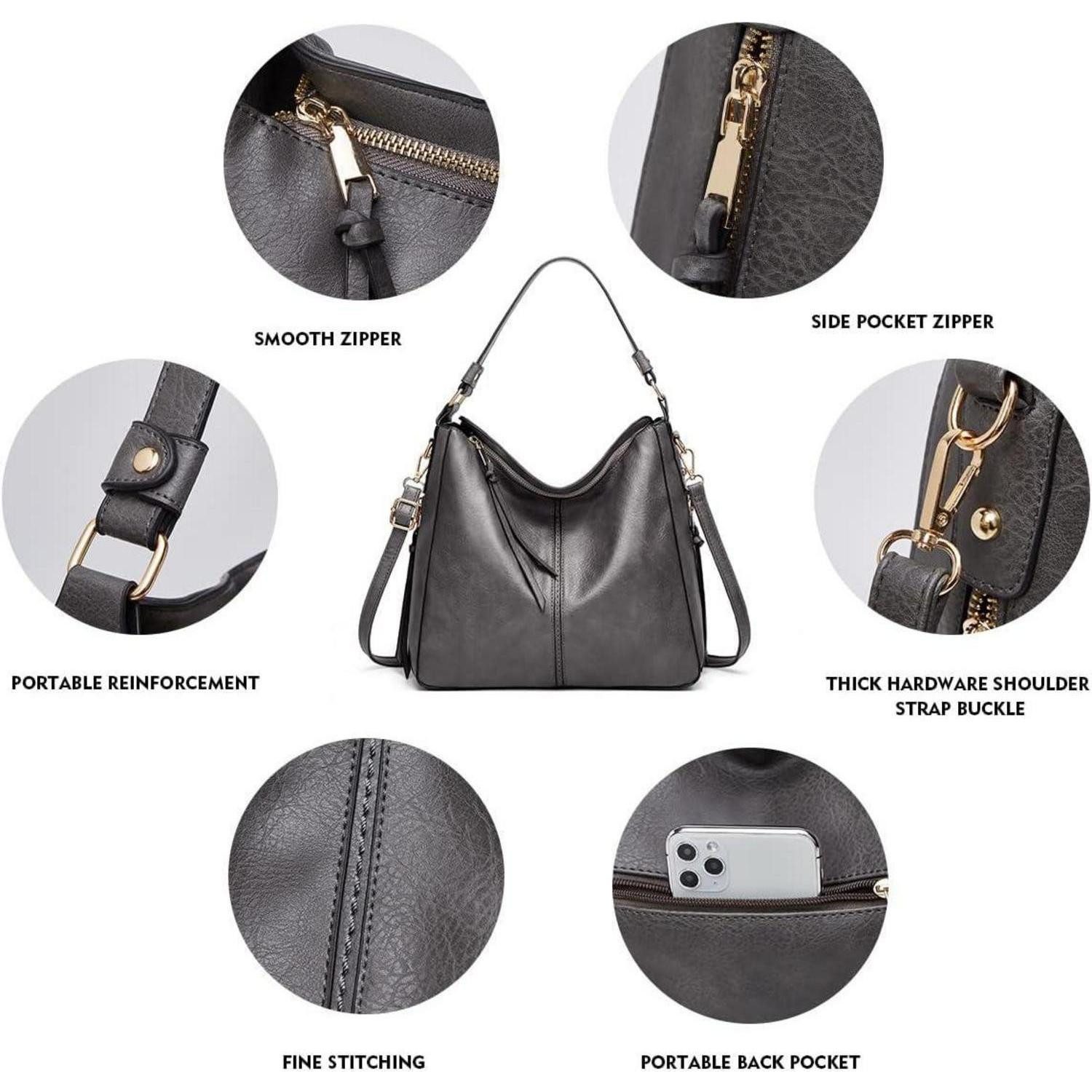 LuxusKollektion Handtasche Damentaschen-Set Handtasche Damen PU Leder Schultertasche Hobo