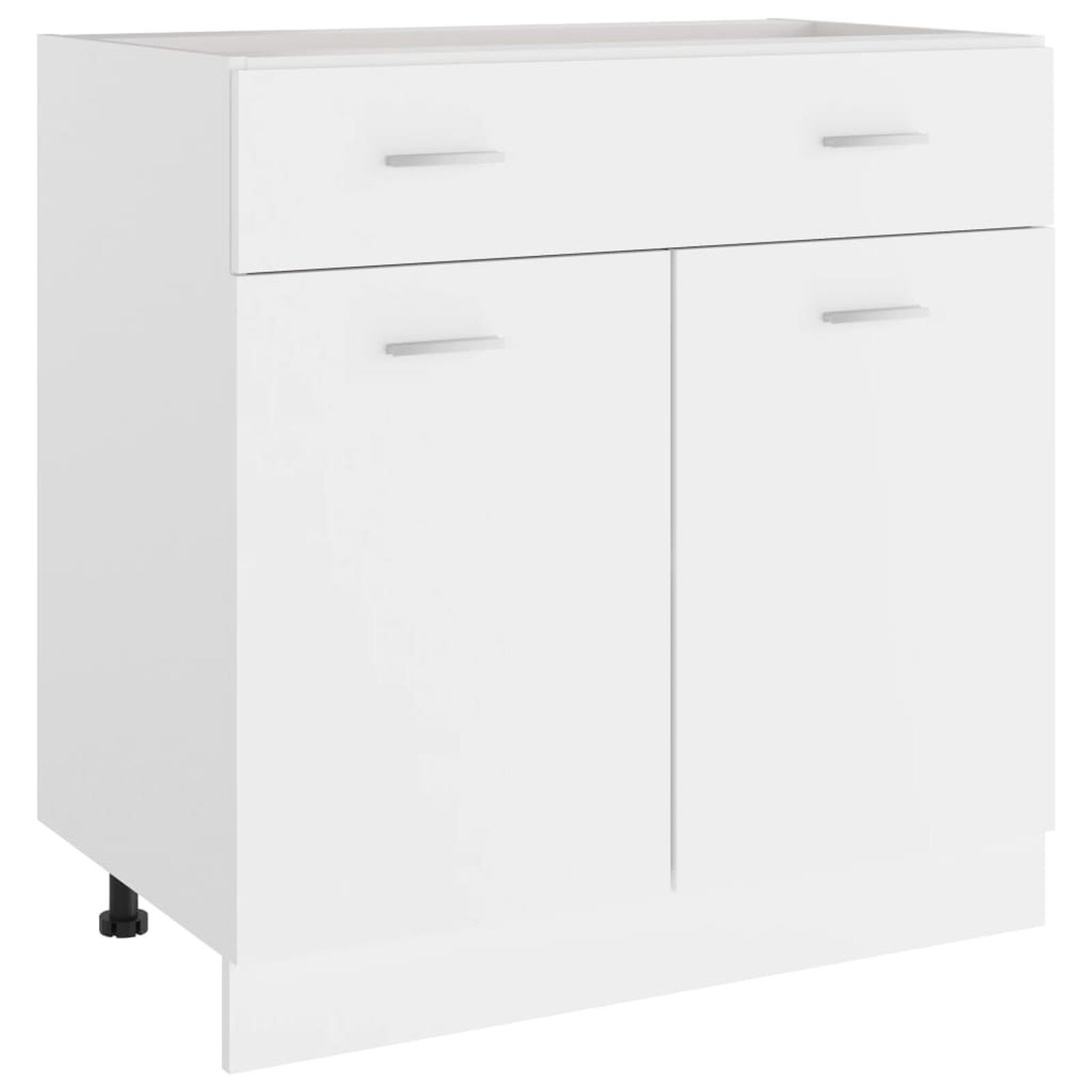 DOTMALL Auszugsunterschrank Schubunterschrank Lyon Weiß 80x46x81,5 cm Holzwerkstoff