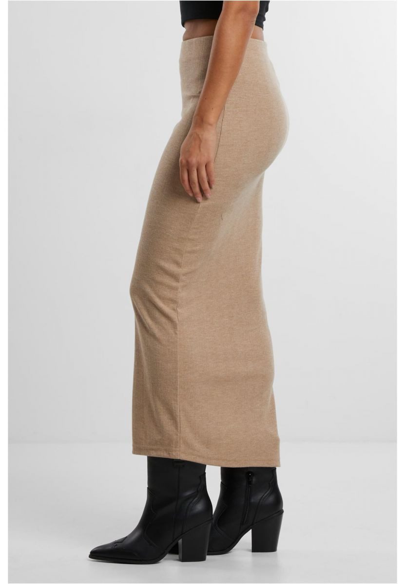 URBAN CLASSICS Sweatkleid Ladies Rib High Slit Skirt Rock Damen günstig online kaufen