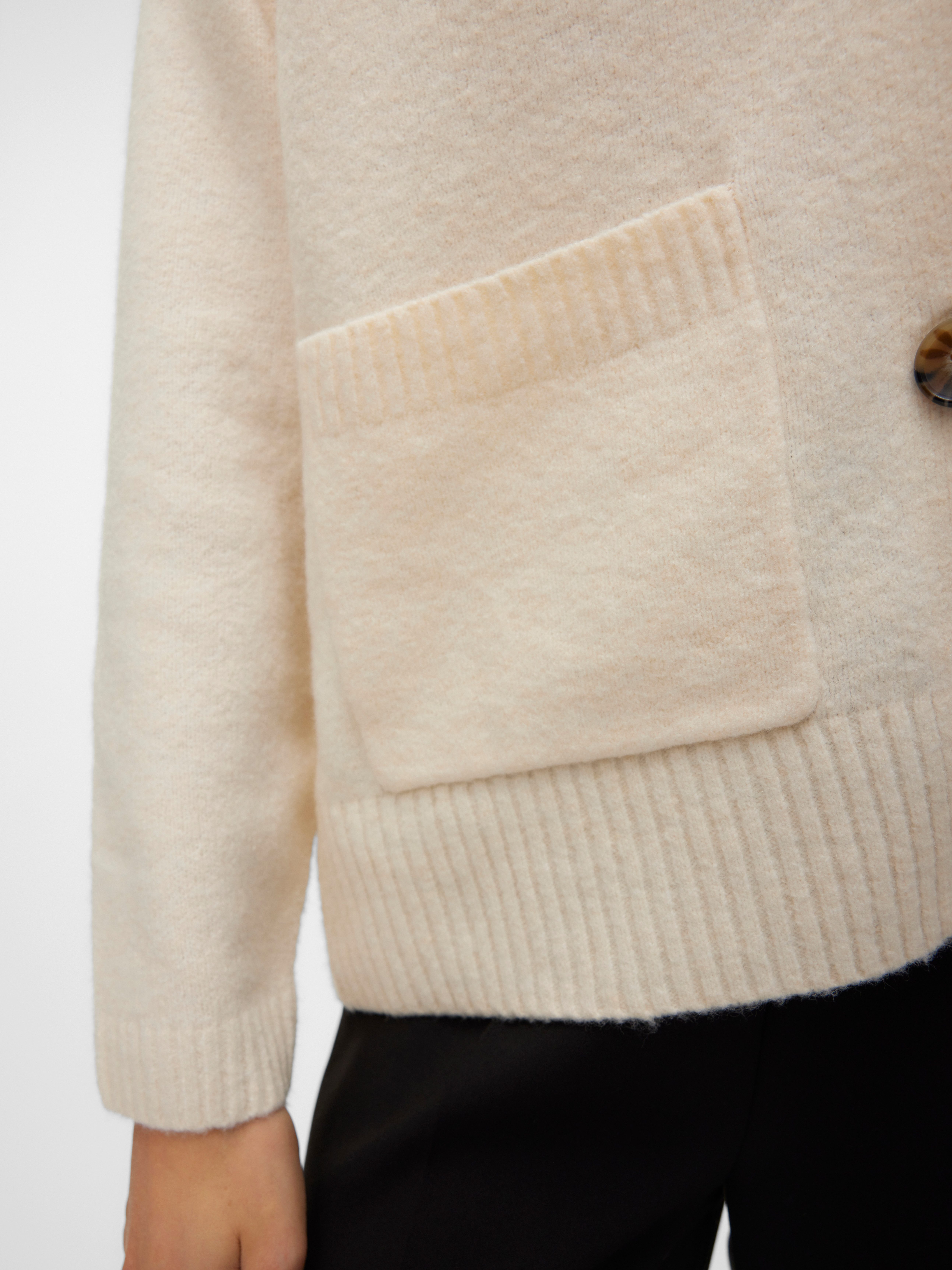 Vero Moda Strickjacke VMBOOM LS V-NECK BUTTON CARDIGAN GA NOOS