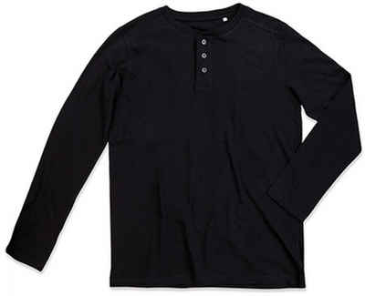 Stedman Langarmshirt Herren Shawn Long Sleeve Henley T-shirt / Waschbar bei 40°C