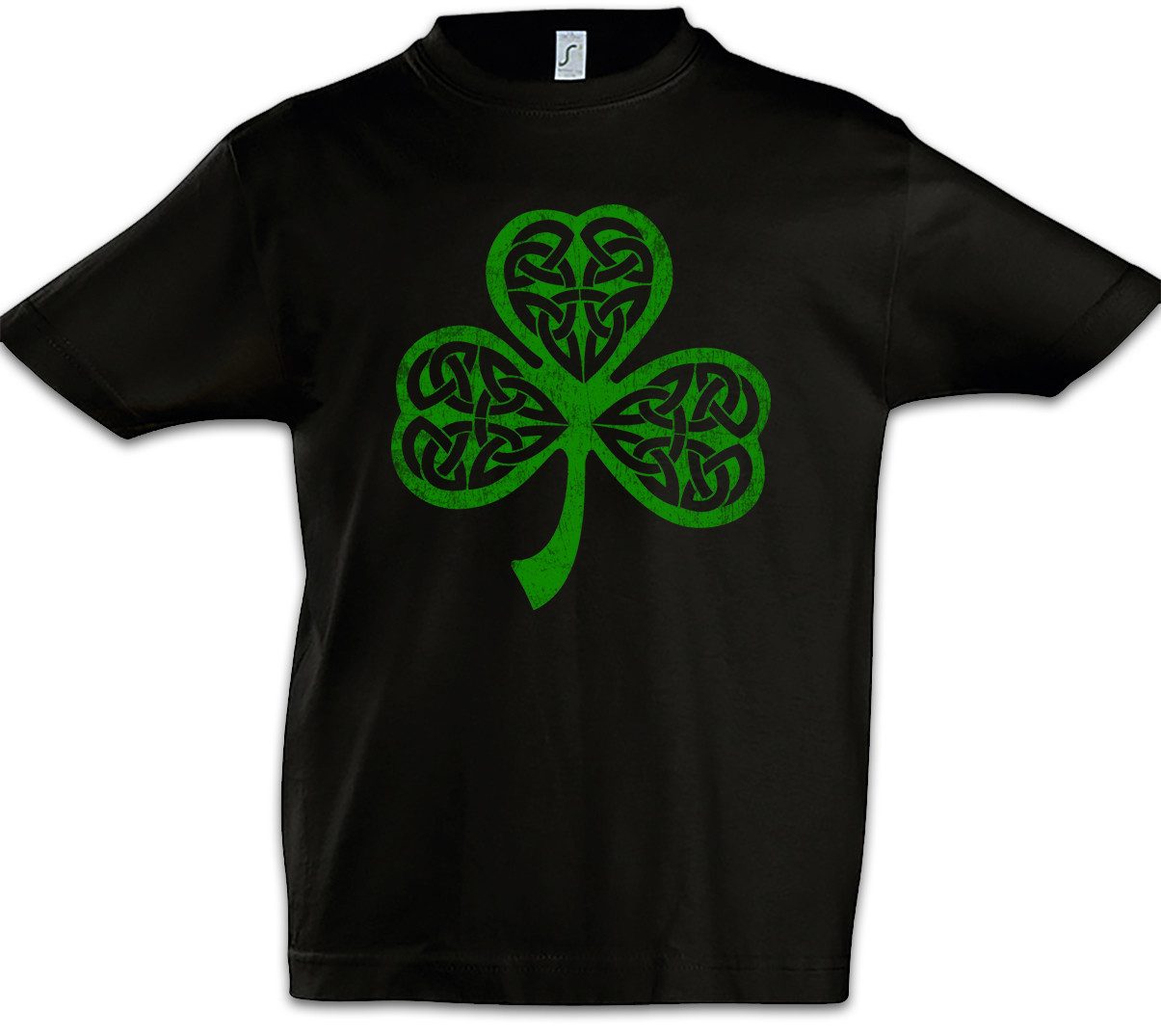 Print-Shirt Shamrock Irish Knot II Kinder T-Shirt Cloverleaf Irland Ireland