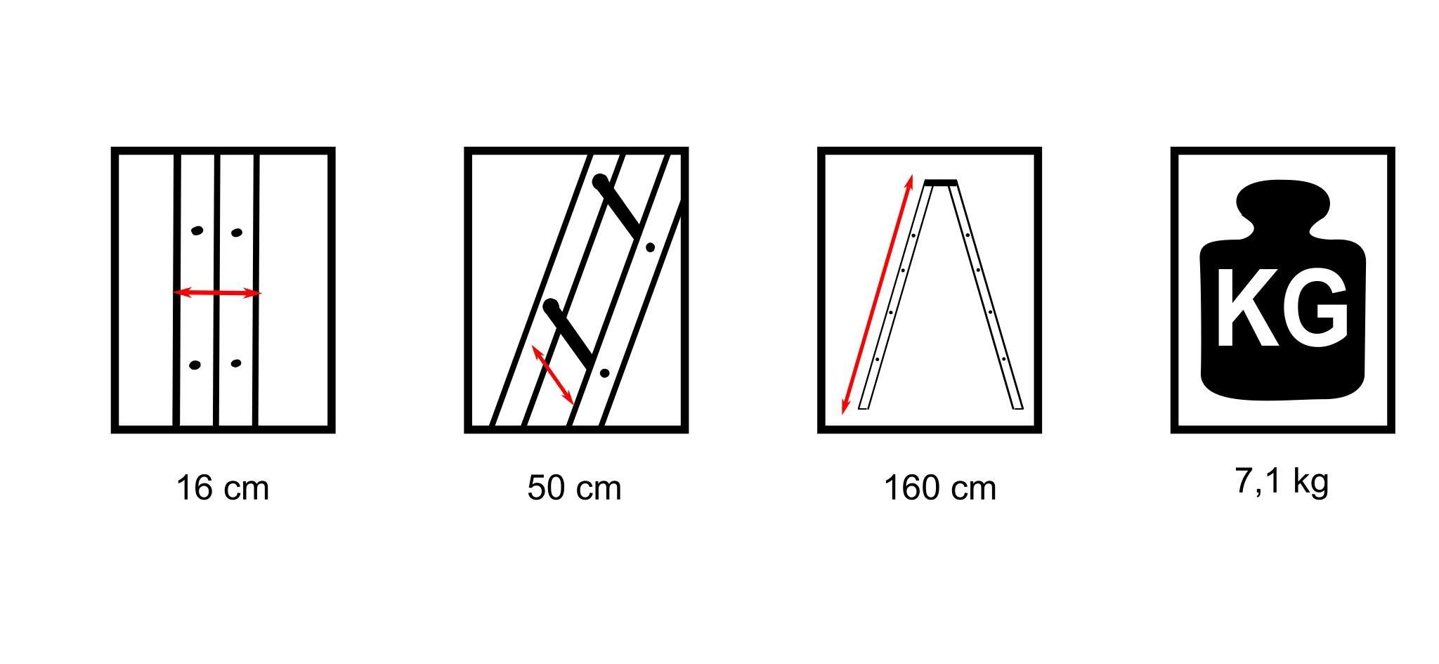 VaGo Vielzweckleiter Aluleiter (Stück) x 2 VaGo-Tools Leiter Stufen Klappleiter 7