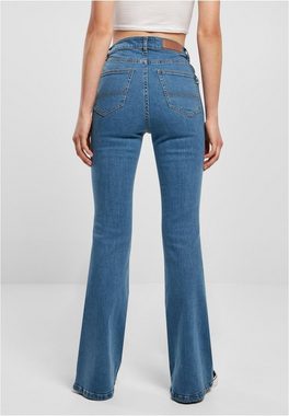 URBAN CLASSICS Bequeme Jeans Damen Ladies Organic High Waist Flared Denim Pants (1-tlg)