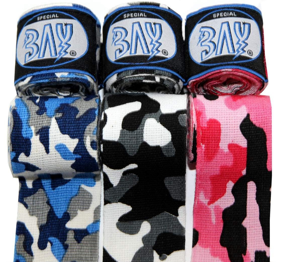 Boxbandagen blau Box-Bandagen Camouflage BAY-Sports Handbandagen Boxen