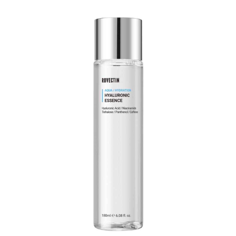 ROVECTIN Gesichtsserum Rovectin, Aqua Hyaluronic Essence - 180 ml Einzelprodukt, Essence mit 7 Hyaluronsäuren & Niacinamid für intensive Hydration