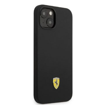 Ferrari Handyhülle Case iPhone 14 MagSafe kompatibel Silikon schwarz