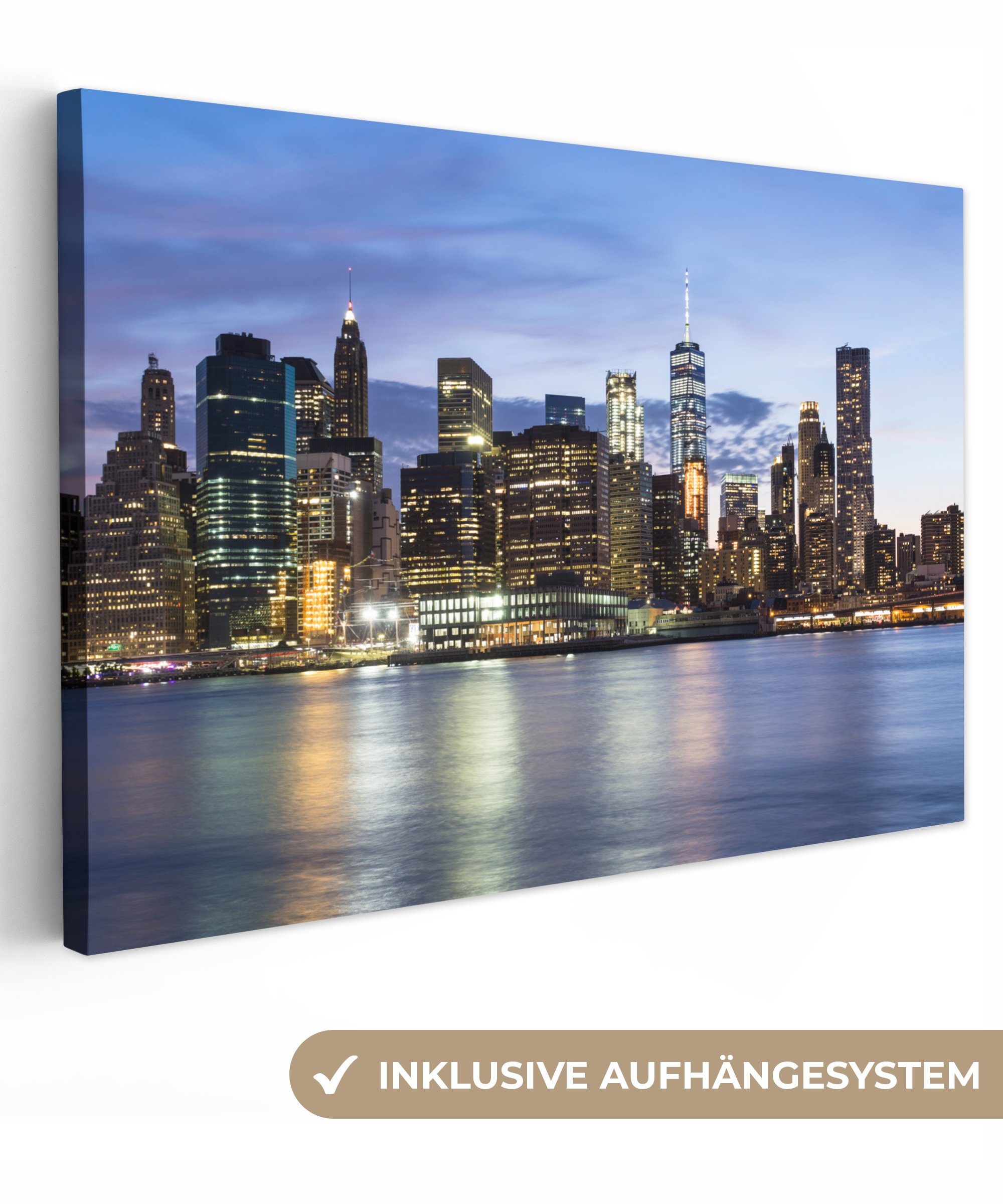 Leinwandbild New York - Skyline - Wasser