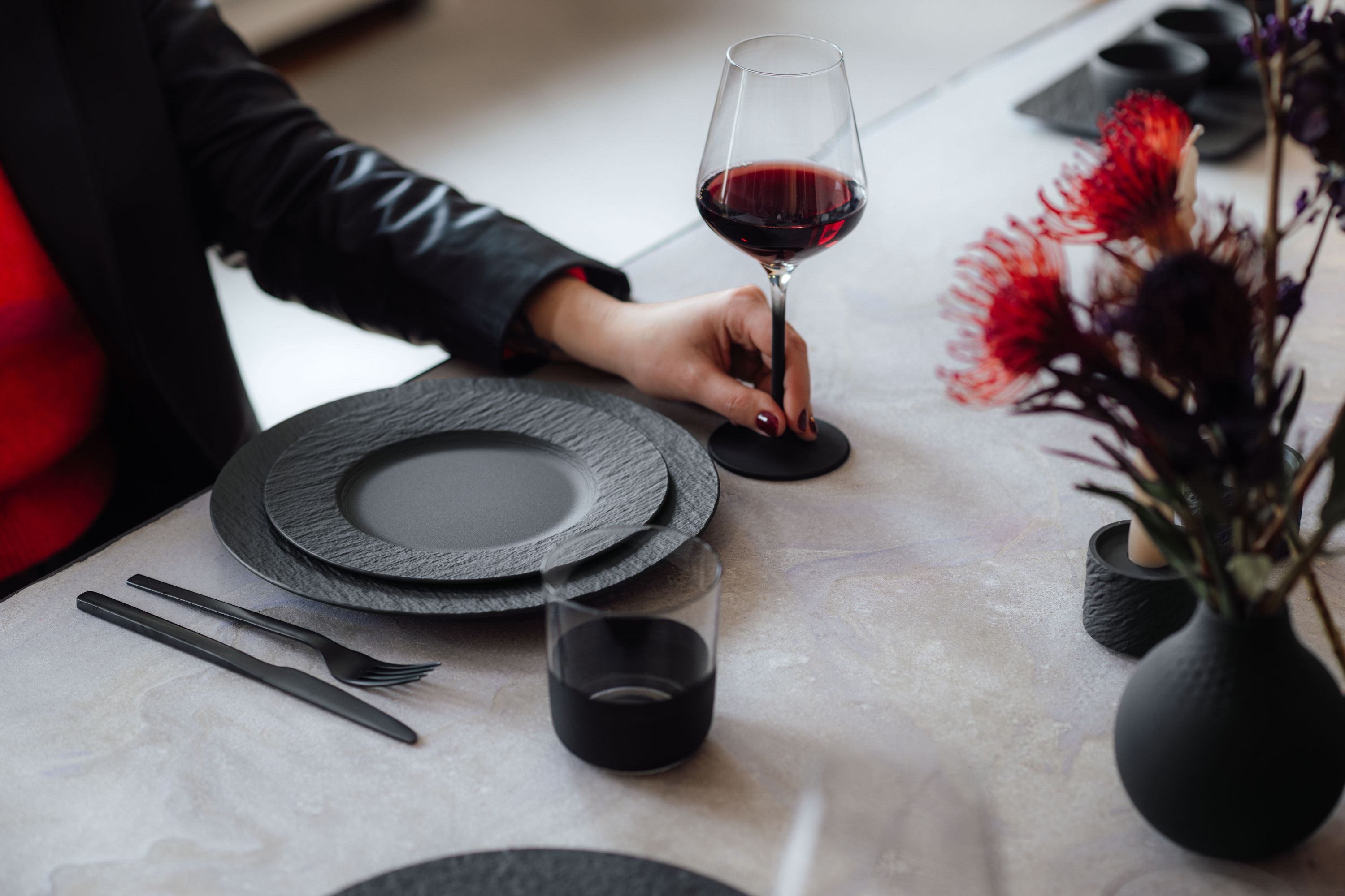 Villeroy & Boch Geschirr-Set Manufacture Rock Tellerset 6tlg, Porzellan – Bild 5 von 5