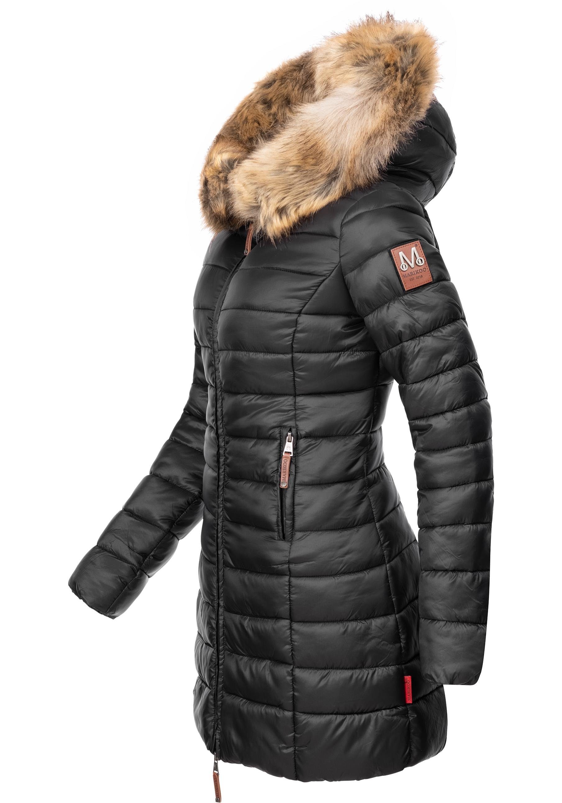 Marikoo Steppmantel Rose-Stepp zeitloser Winterparka mit großer Kunstfellka günstig online kaufen