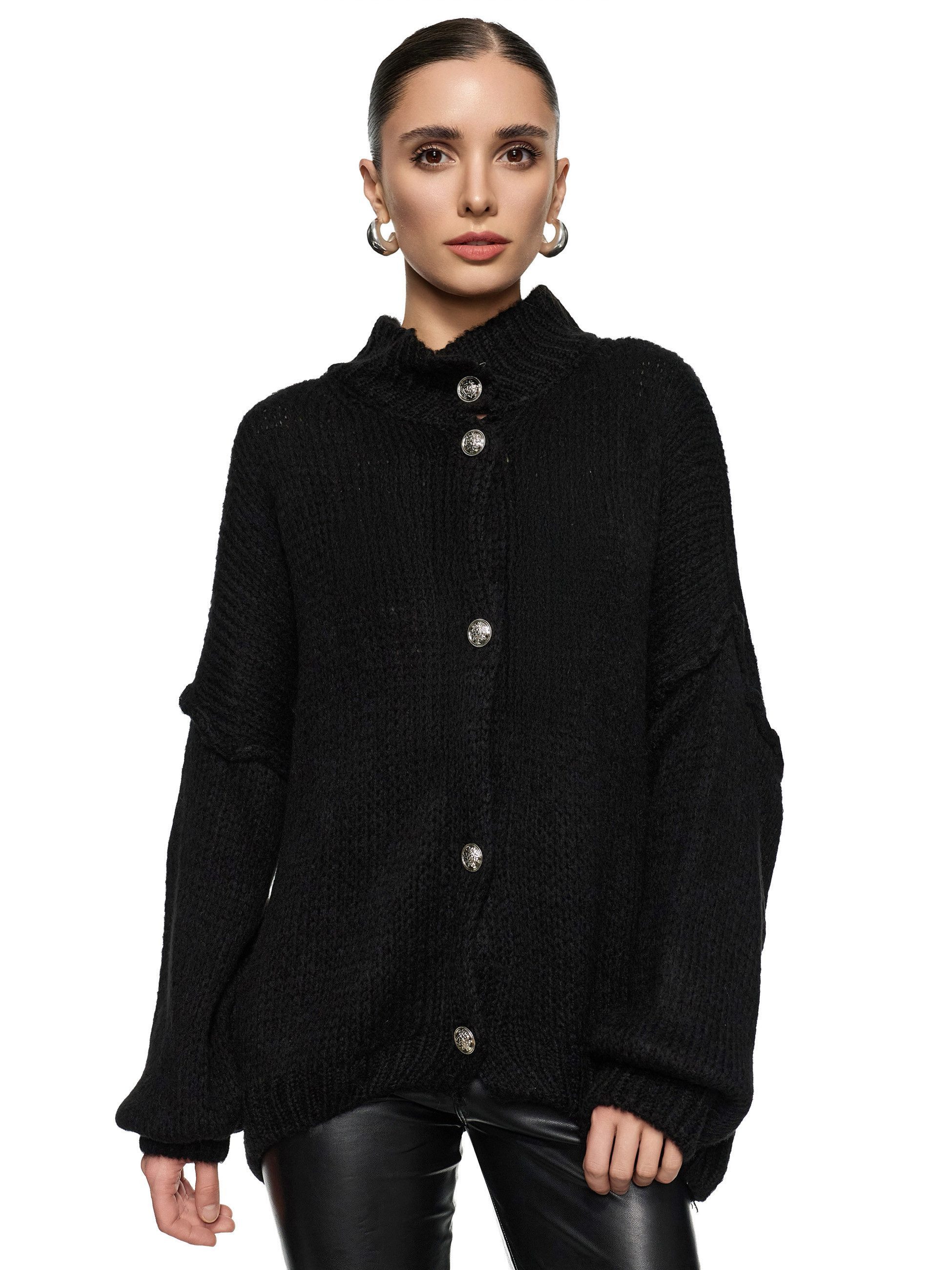 Worldclassca Cardigan WORLDCLASSCA Damen Cardigan Oversize Strickjacke mit Knöpfen Fashion Neue Kollektion - Stilvolle und gemütliche Strickmode für Damen