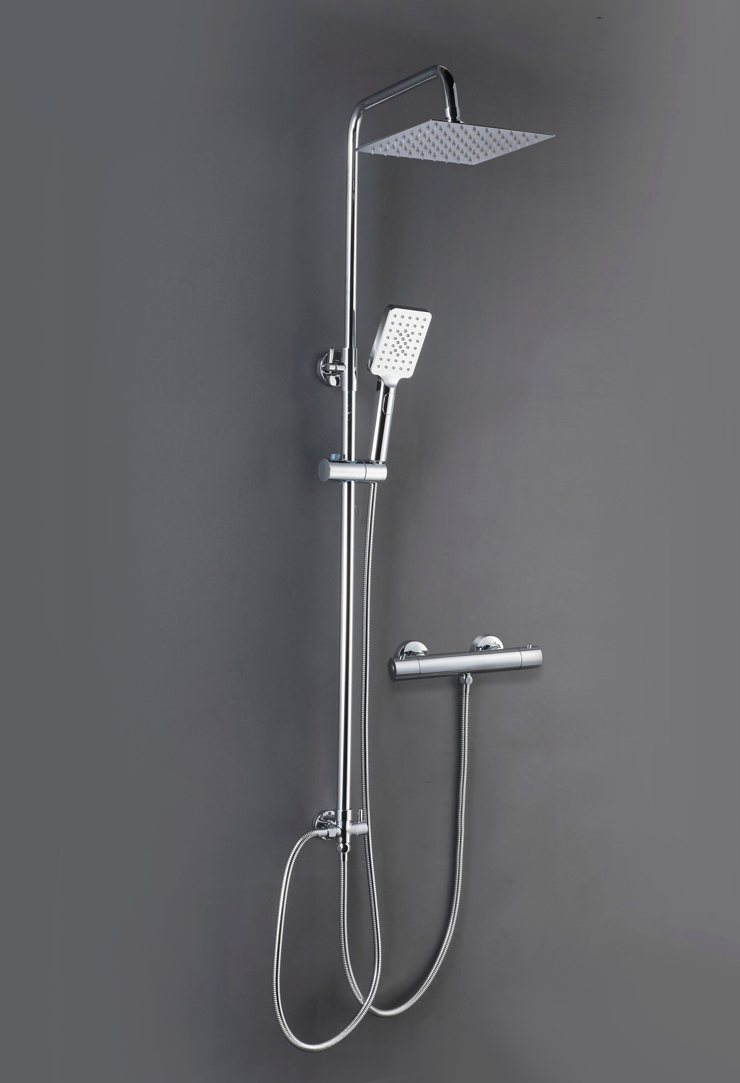 Marwell Duscharmatur Thermostat für Duschen, verchromt