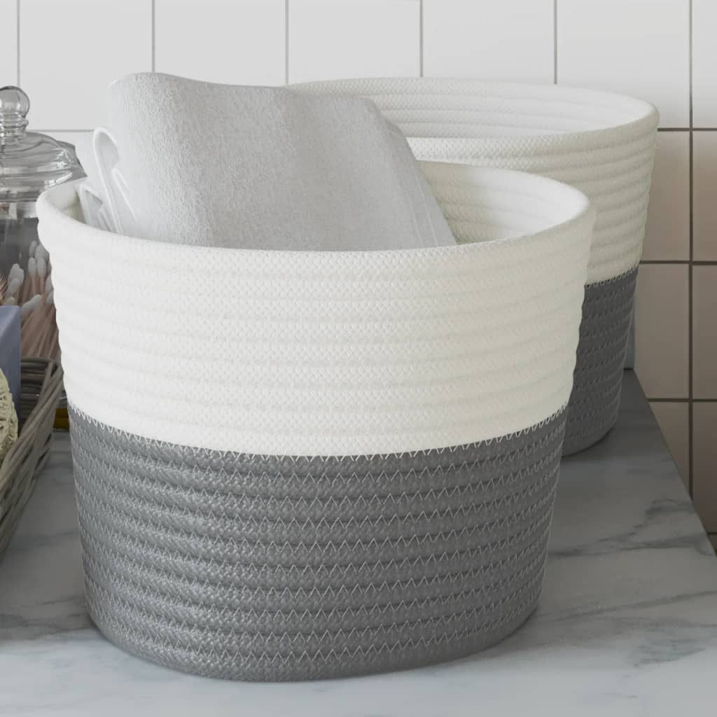 furnicato Aufbewahrungskorb Aufbewahrungskörbe 2 Stk. Grau günstig online kaufen
