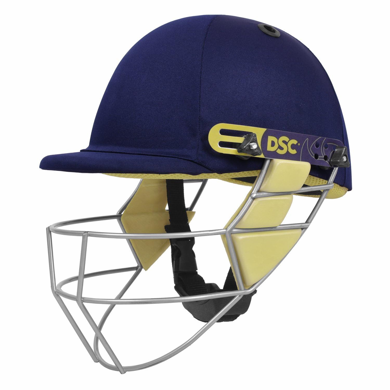 DSC Allroundhelm Fort44 Cricket Helm – ABS Schutzhelm mit Stahlgitter (Cricket Helm, 1 Stück, Größe M, Schwarz)