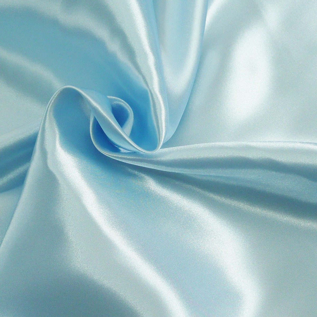 Stoff Kreativstoff Satinstoff einfarbig babyblau 1,4m Breite