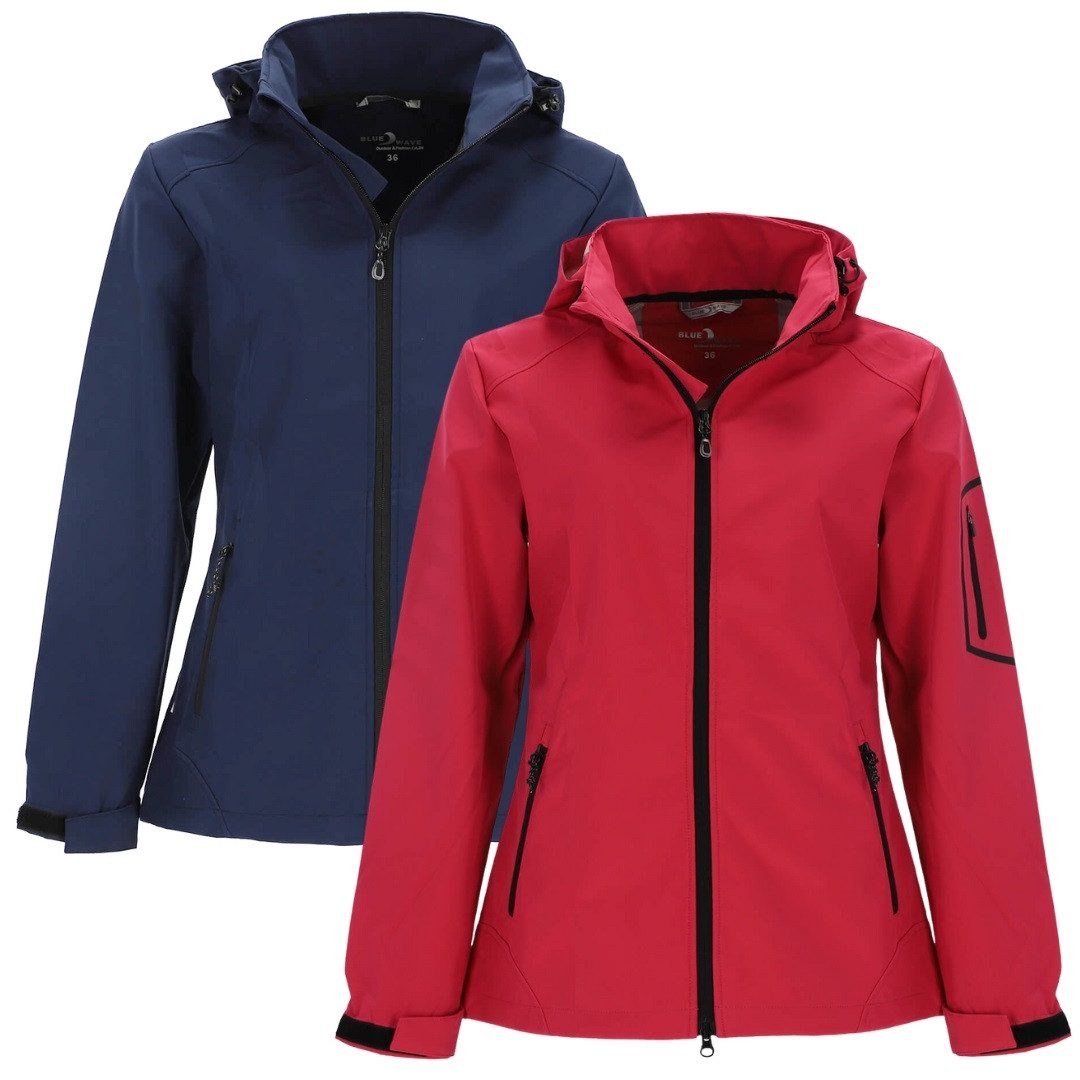 RennerXXL Funktionsjacke Blue Wave Louisa Leichte Damen Softshelljacke Leichte Damen Softshelljacke für Übergangszeit in großen Größen