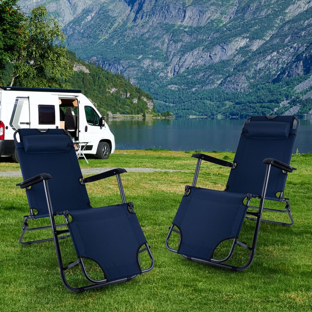 etc-shop Klappstuhl, Campingstuhl Klappstuhl Kopfkissen Gartenstuhl günstig online kaufen