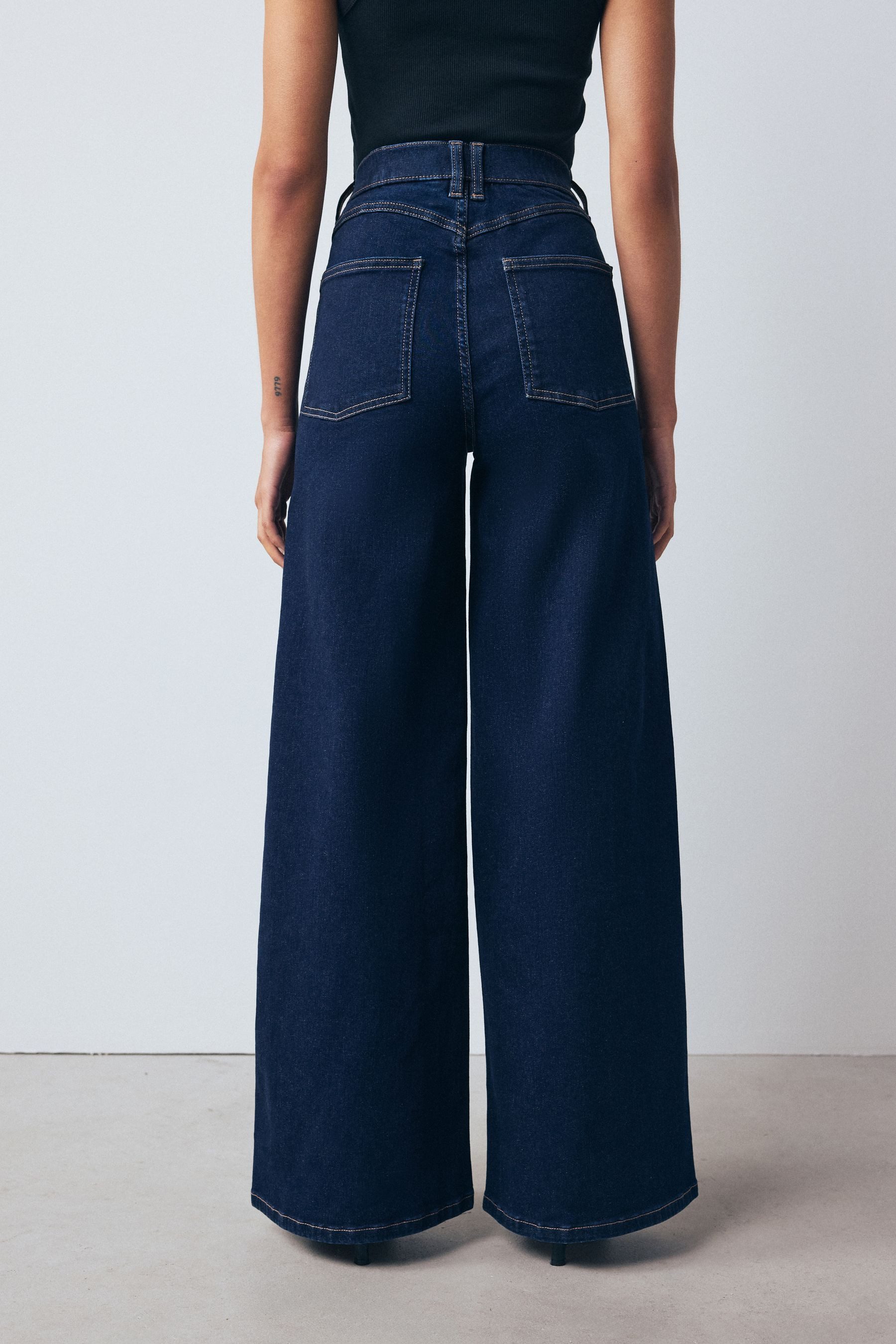 Next Weite Jeans Flexi Fit Schlupf-Hochbundjeans günstig online kaufen