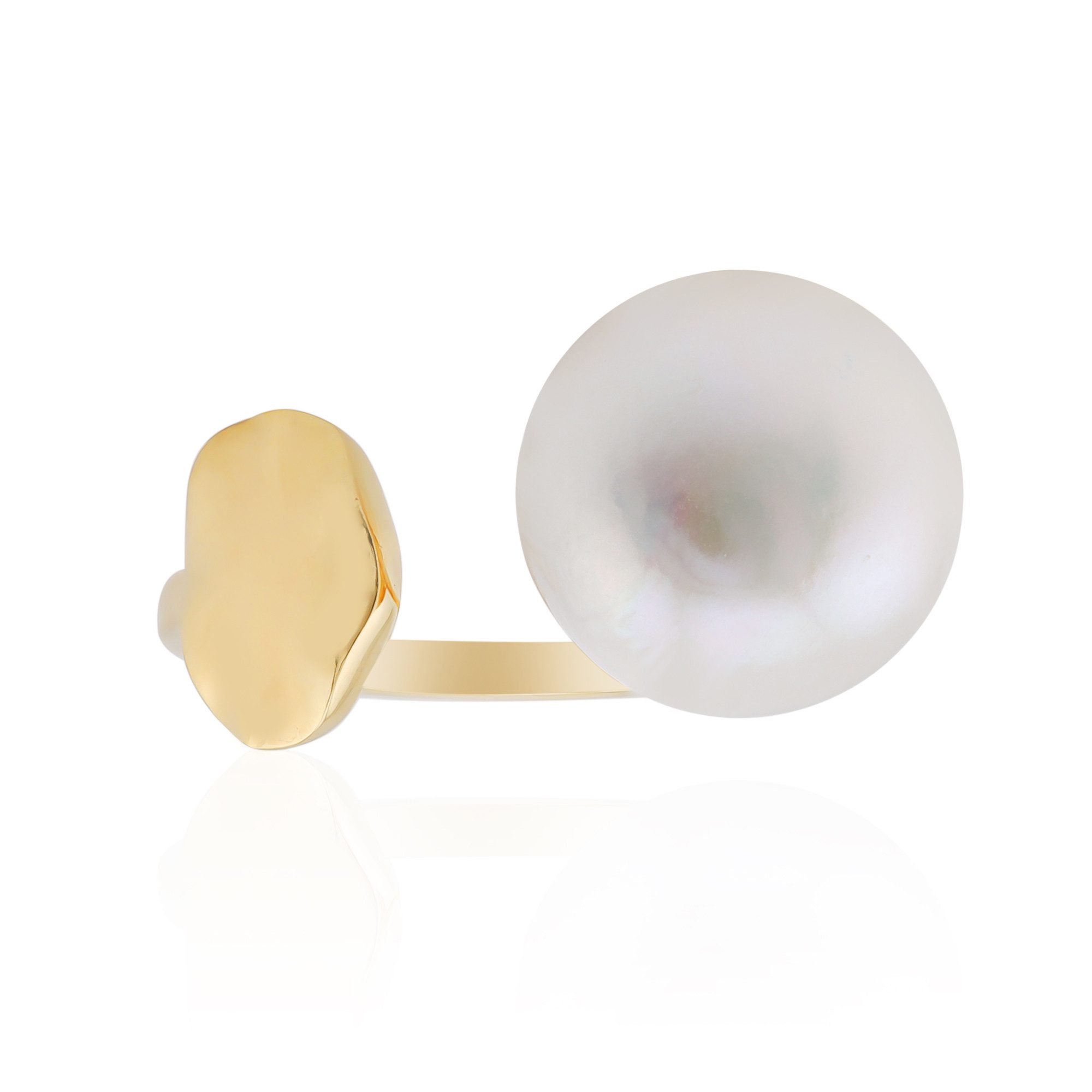 Cavill Perlenring Cavill Ring aus vergoldetem 925er Silber mit 12 mm Süßwas günstig online kaufen