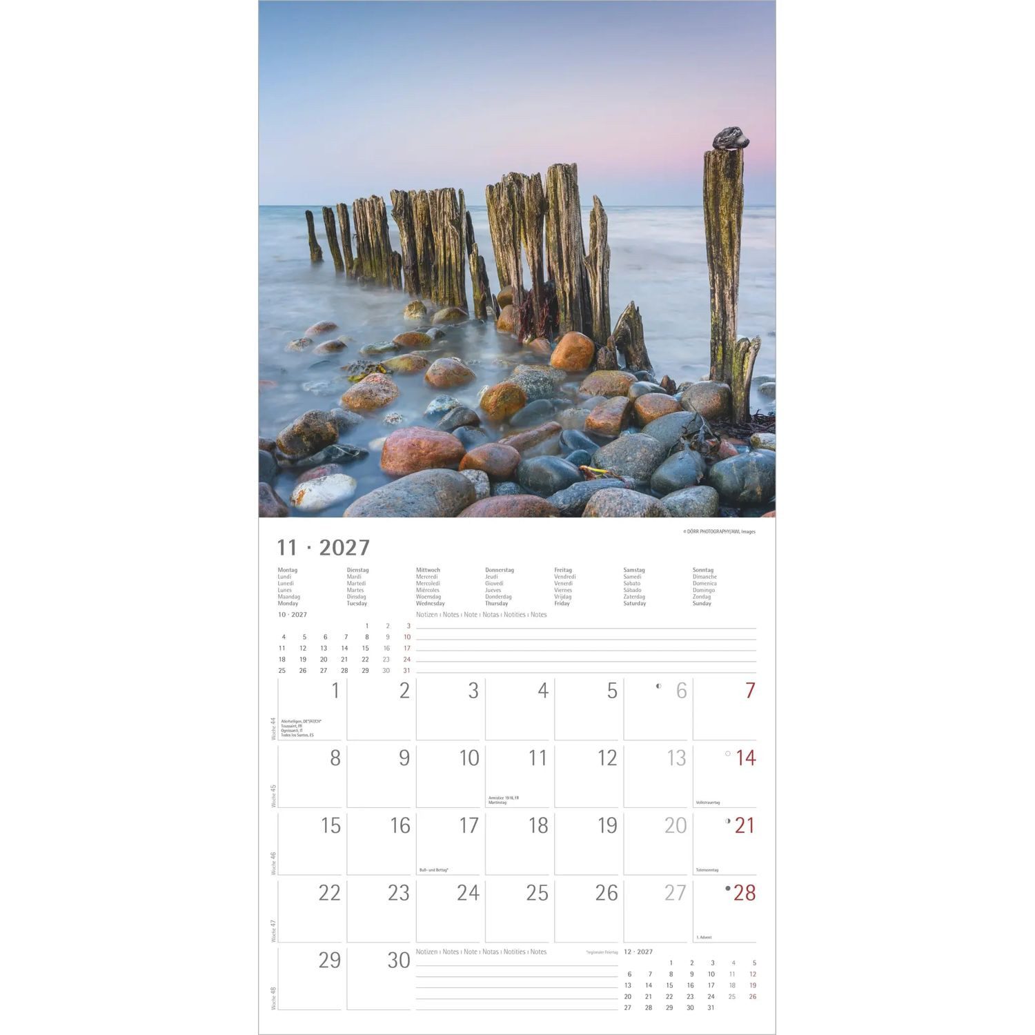 NEUMANN Wandkalender Seeblicke 2027