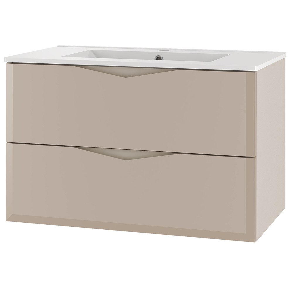 Lomadox Waschtisch DORIDA-140, Waschtischunterschrank Badezimmerschrank 81 günstig online kaufen