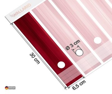 Wallario Etiketten Rot und schwarz gestreift - Abstraktes Streifenmuster, Ordnerrücken-Sticker in verschiedenen Ausführungen