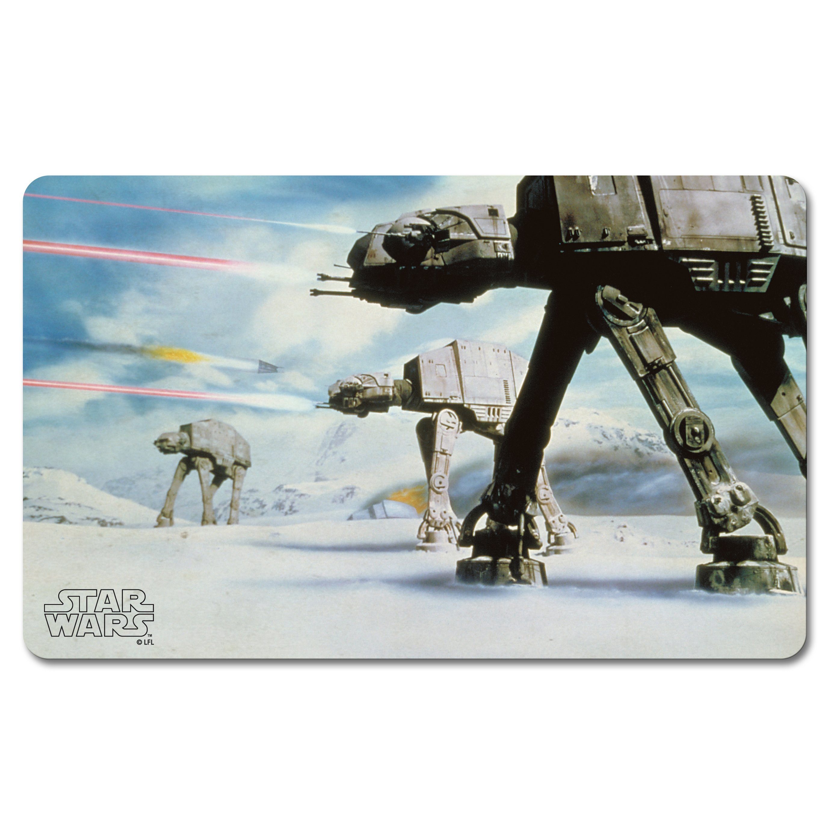 LOGOSHIRT Frühstücksbrett, Kunststoff, Synthetik, mit coolem Star Wars AT-AT-Print