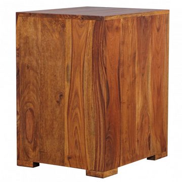 KADIMA DESIGN Nachttisch Massivholz Sheesham 60cm Nachtschrank für