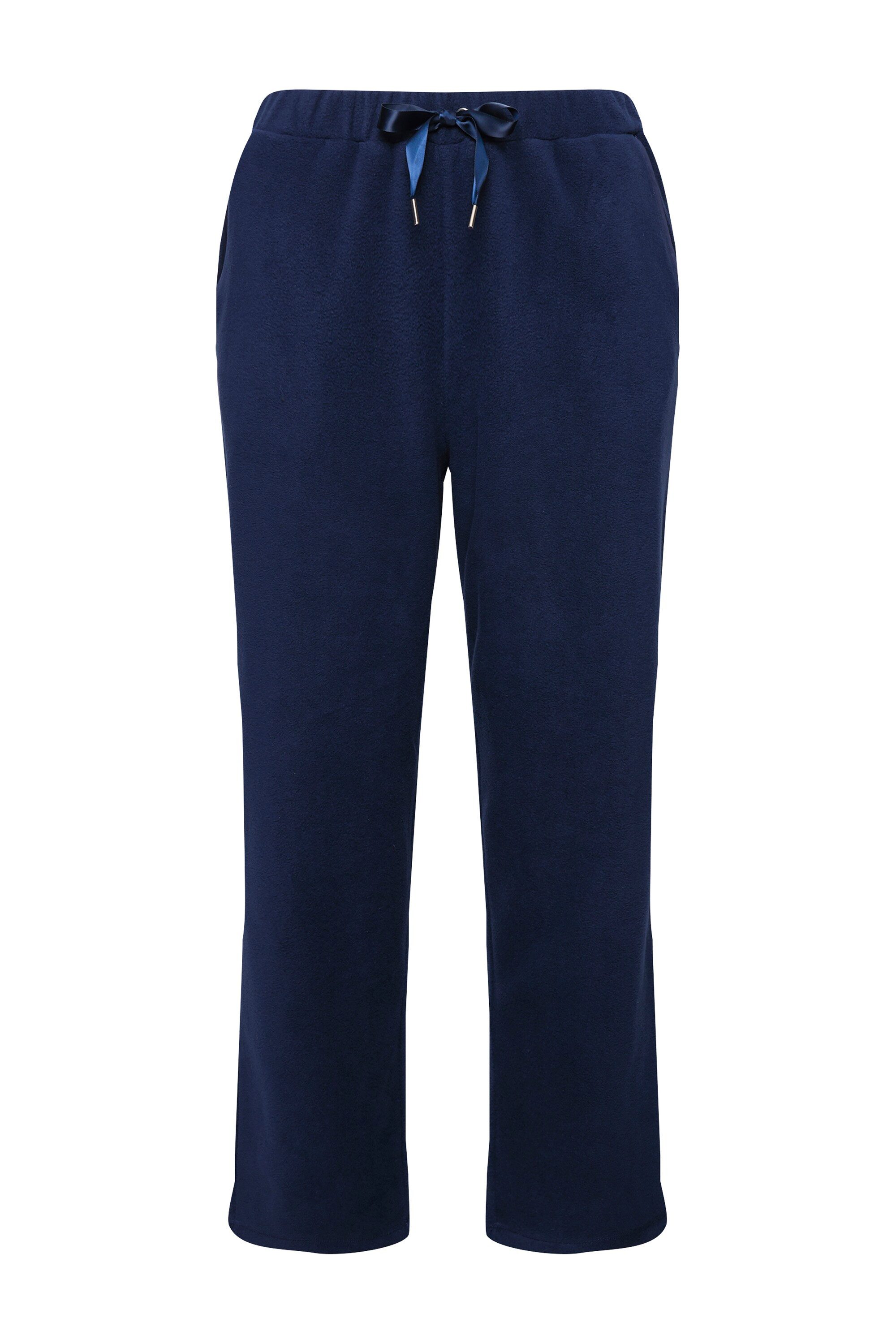 Ulla Popken Funktionshose Loungewear-Fleecehose gerades Bein günstig online kaufen