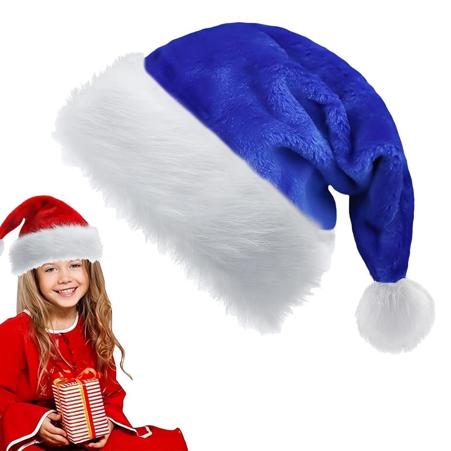 LuxusKollektion Plüschmütze Weihnachtsmütze Plüsch 32x45cm (1-St)