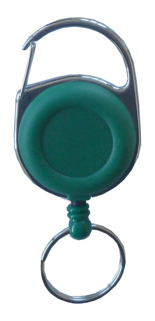 Ausweishalter Jojo Schlüsselring Kranholdt / Grün Form Gürtelclip, Metallumrandung, / Schlüsselanhänger Ausweisclip (10-tlg), runder mit