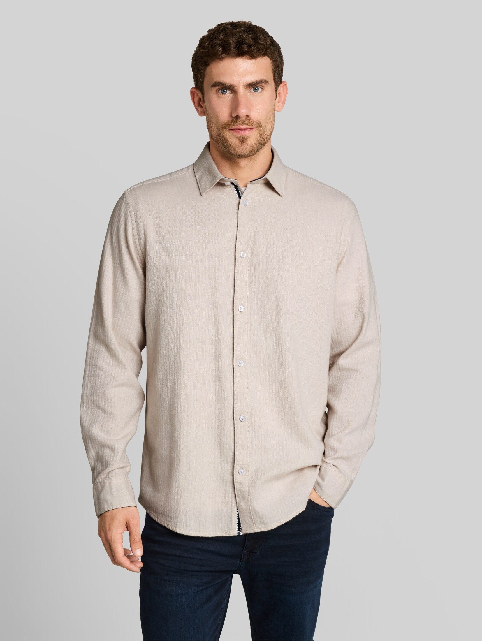 TOM TAILOR Langarmhemd Blusen & Shirts Regular Fit Hemd aus Baumwolle